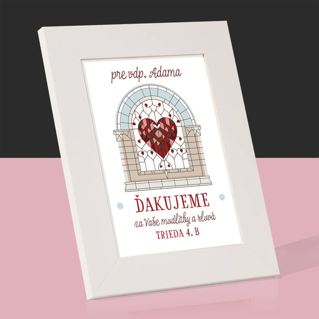 Meno A Podpis: Ďakujeme Za Vaše Modlitby - Rámček Na Fotografiu (Vertikálne)
