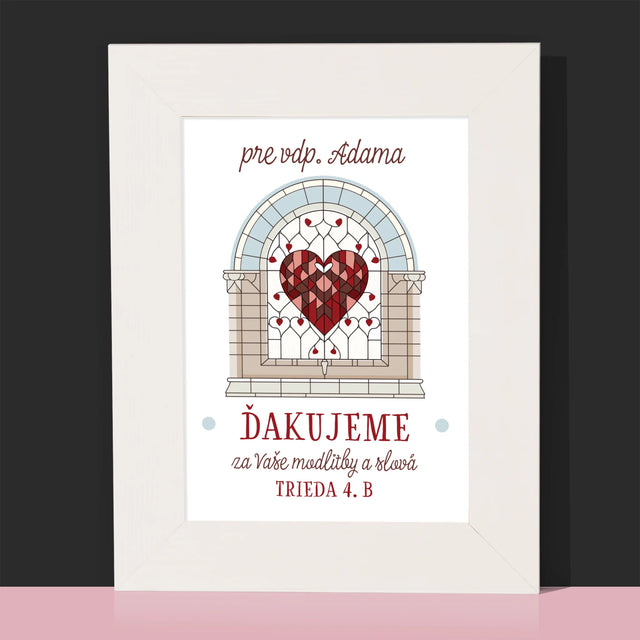 Meno A Podpis: Ďakujeme Za Vaše Modlitby - Rámček Na Fotografiu (Vertikálne)