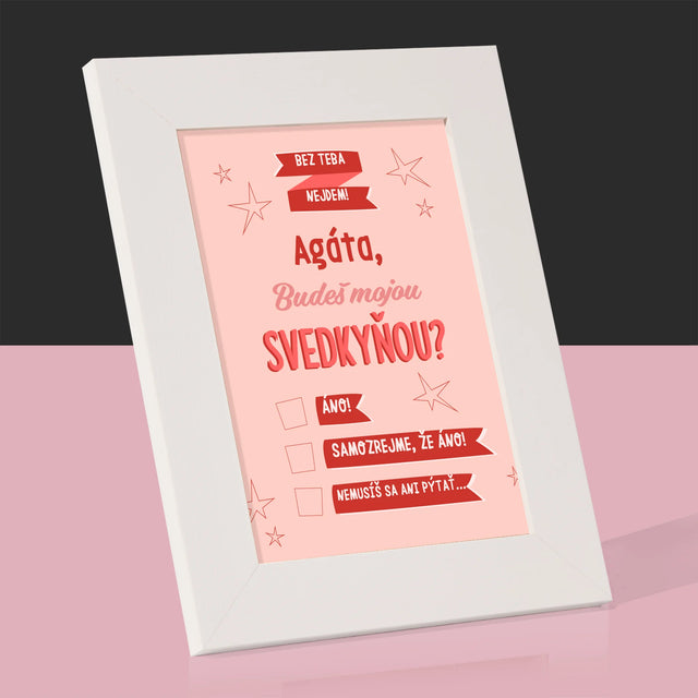 Meno A Podpis: Bez Teba Nejdem - Rámček Na Fotografiu (Vertikálne)