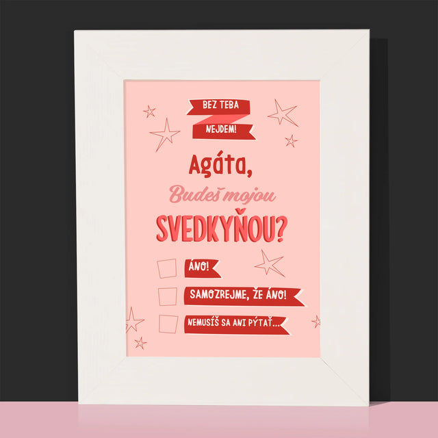 Meno A Podpis: Bez Teba Nejdem - Rámček Na Fotografiu (Vertikálne)