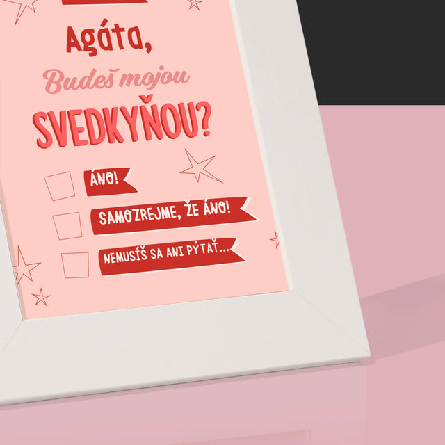 Meno A Podpis: Bez Teba Nejdem - Rámček Na Fotografiu (Vertikálne)