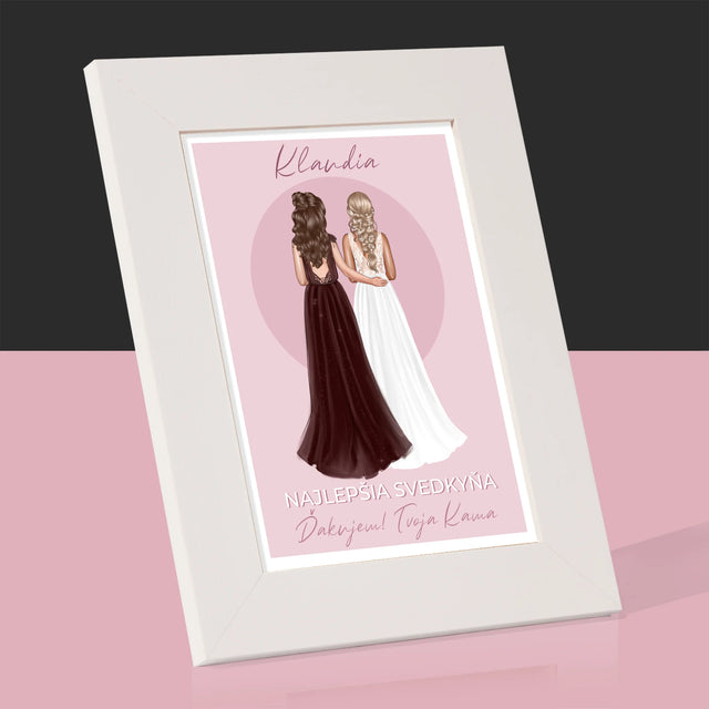 Tvorenie Postavy: Najlepšia Svedkyňa - Rámček Na Fotografiu (Vertikálne)