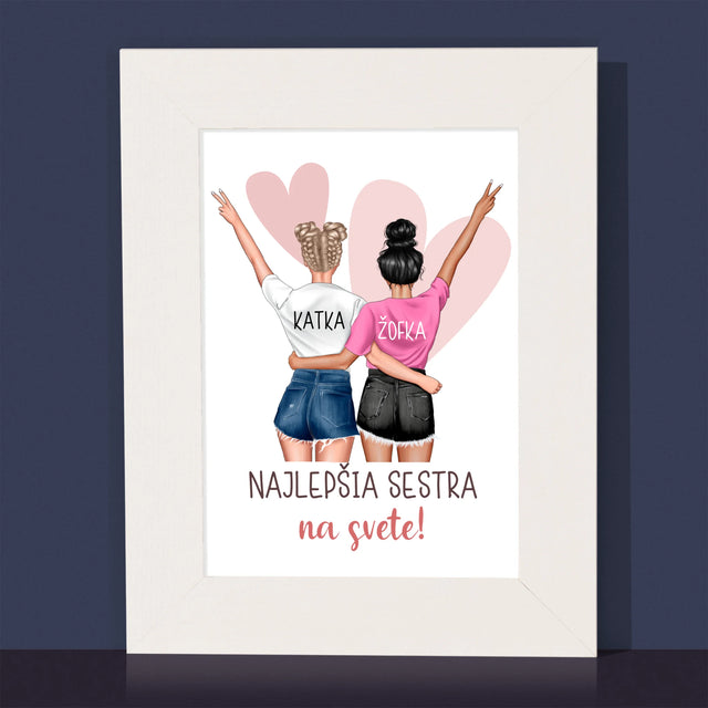 Tvorenie Postavy: Najlepšia Sestra Na Svete - Rámček Na Fotografiu (Vertikálne)