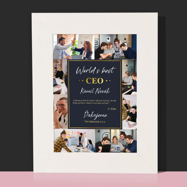 Fotokoláž: Najlepší Šéf - Rámček Na Fotografiu (Vertikálne)