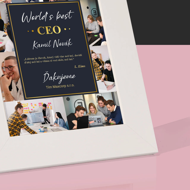 Fotokoláž: Najlepší Šéf - Rámček Na Fotografiu (Vertikálne)
