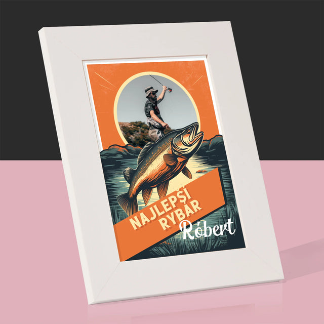 Fotografia A Podpis: Najlepší Rybár - Rámček Na Fotografiu (Vertikálne)