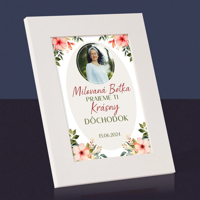 Fotografia A Podpis: Najlepší Dôchodok - Rámček Na Fotografiu (Vertikálne)