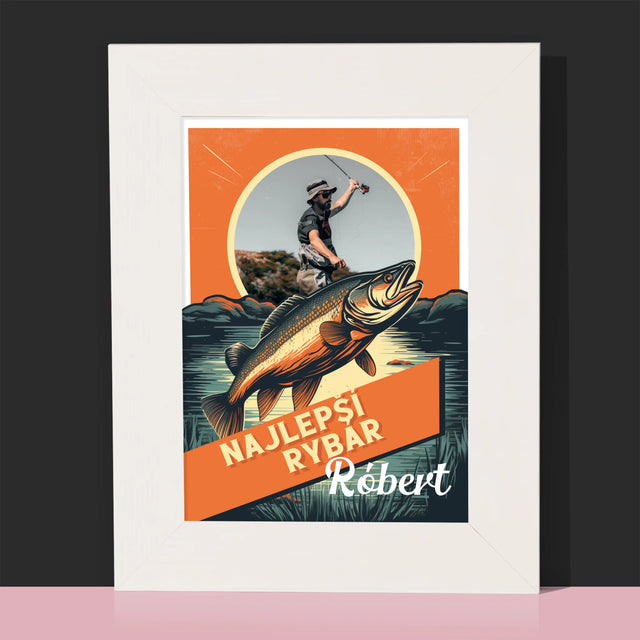 Fotografia A Podpis: Najlepší Rybár - Rámček Na Fotografiu (Vertikálne)