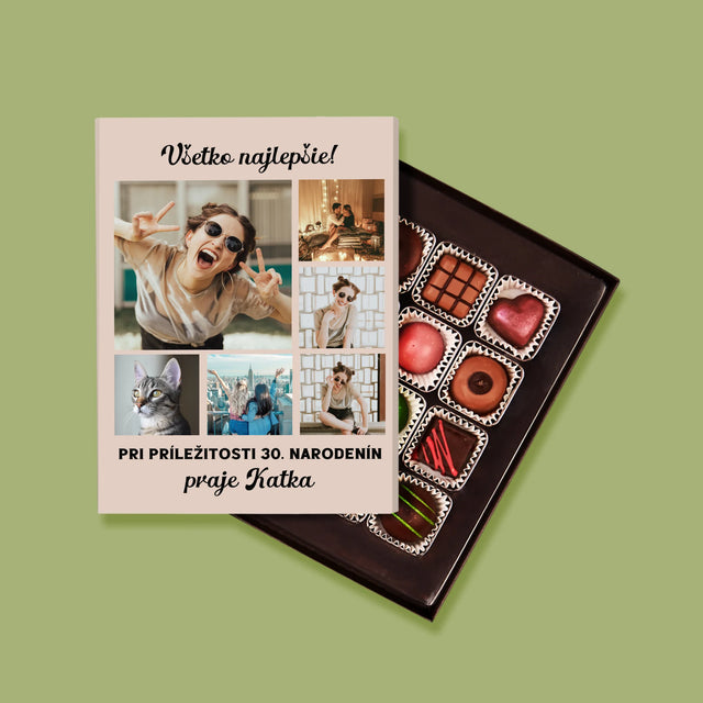 Fotokoláž: Narodeninová Koláž Z Fotografií - Pralinky
