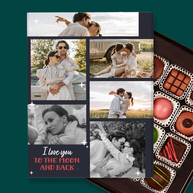 Fotokoláž: To The Moon And Back - Pralinky