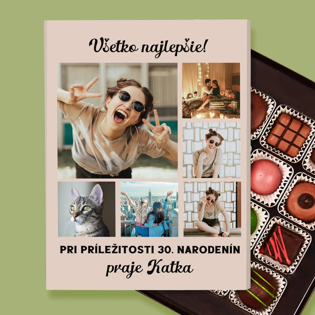 Fotokoláž: Narodeninová Koláž Z Fotografií - Pralinky