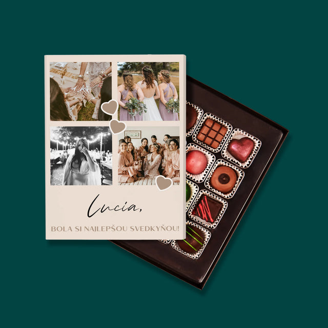 Fotokoláž: Ďakujem Koláž Z Fotiek Pre Svedkyňu - Pralinky