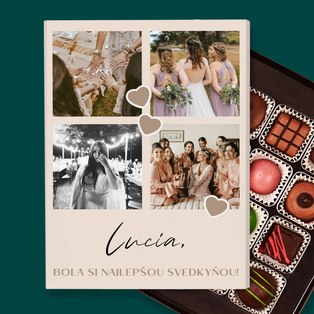 Fotokoláž: Ďakujem Koláž Z Fotiek Pre Svedkyňu - Pralinky