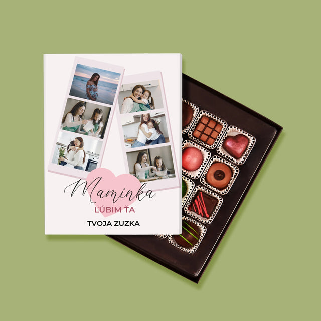 Fotokoláž: Maminka - Pralinky