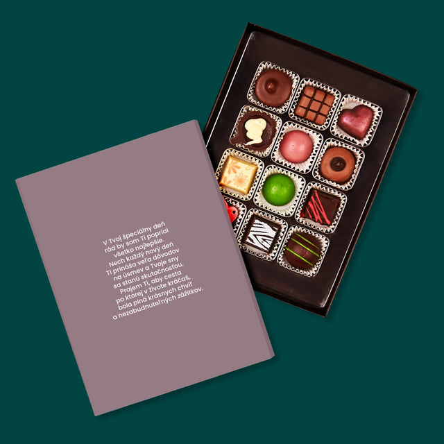 Fotokoláž: Písmená Mama - Pralinky