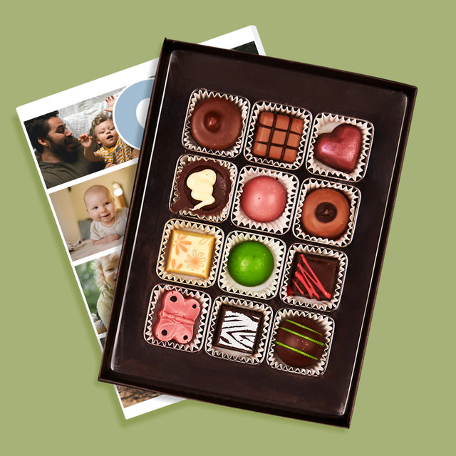 Fotokoláž: Nápis Ocko - Pralinky