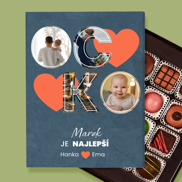 Fotokoláž: Ocko Je Najlepší - Pralinky