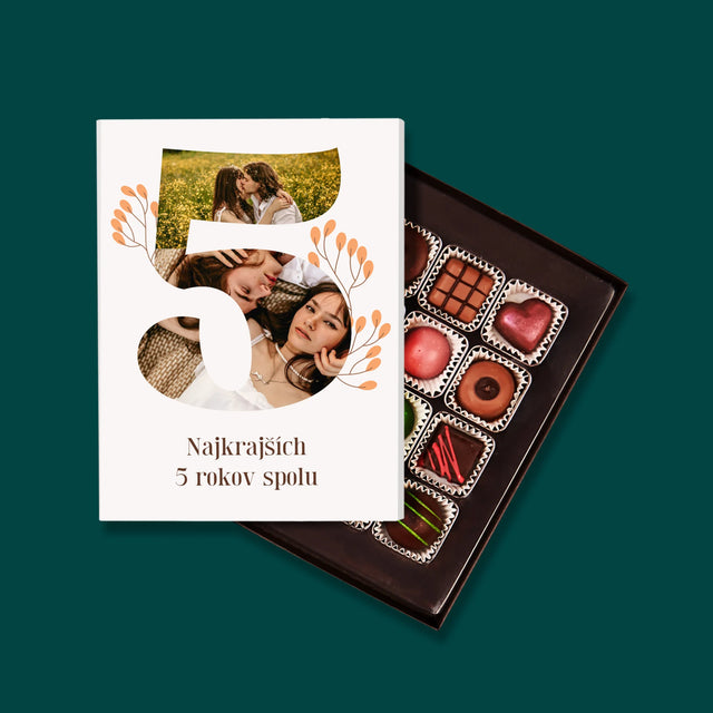 Fotokoláž: 5. Výročie - Pralinky