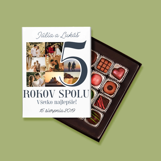 Fotokoláž: 5 Rokov Spolu - Pralinky