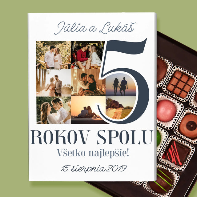 Fotokoláž: 5 Rokov Spolu - Pralinky