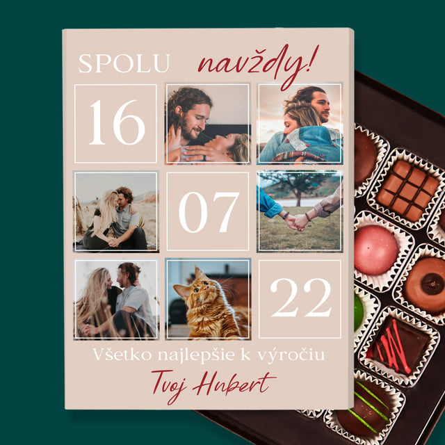 Fotokoláž: Spolu Navždy! - Pralinky