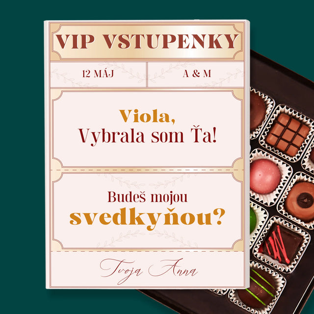 Meno A Podpis: Vip Vstupenky Svedkyňa - Pralinky