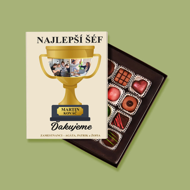 Fotokoláž: Pohár Pre Najlepšieho Šéfa - Pralinky