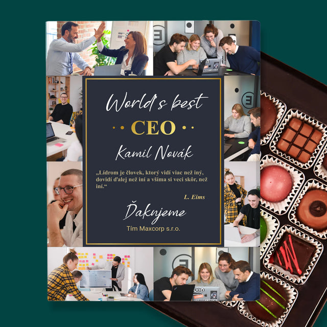 Fotokoláž: Najlepší Šéf - Pralinky