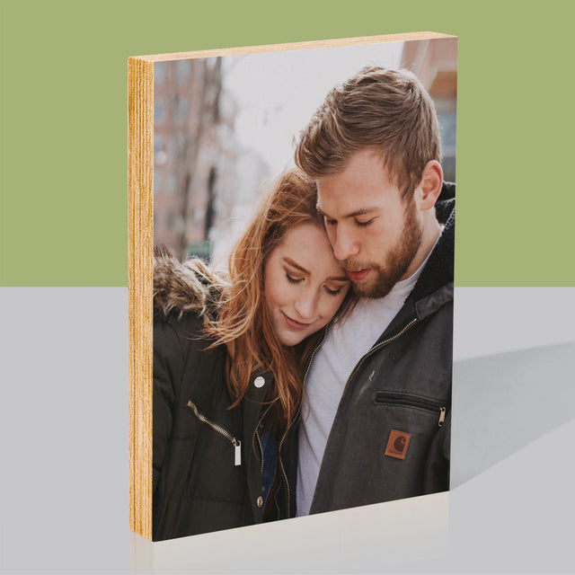 Fotografia A Podpis: Tvoja Fotografia - Tlač Na Drevo (Vertikálne)