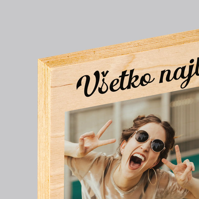 Fotokoláž: Narodeninová Koláž Z Fotografií - Tlač Na Drevo (Vertikálne)