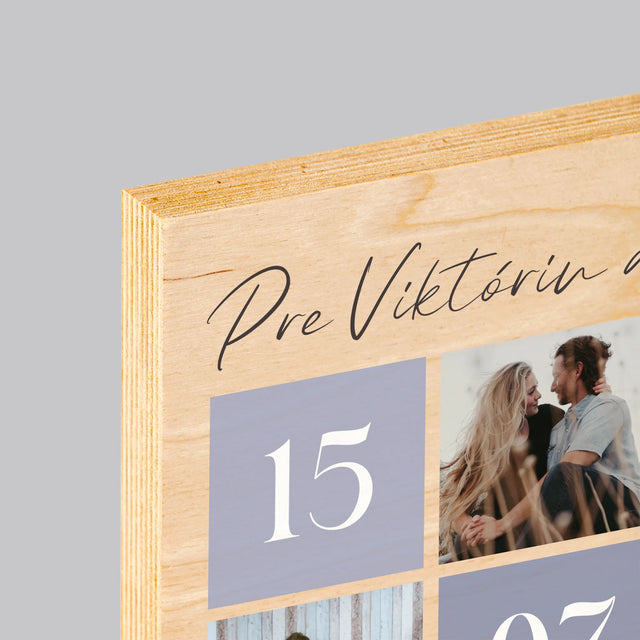 Fotokoláž: Najlepšie Momenty - Tlač Na Drevo (Vertikálne)