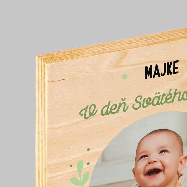 Fotografia A Podpis: Pri Príležitosti Svätého Krstu - Tlač Na Drevo (Vertikálne)