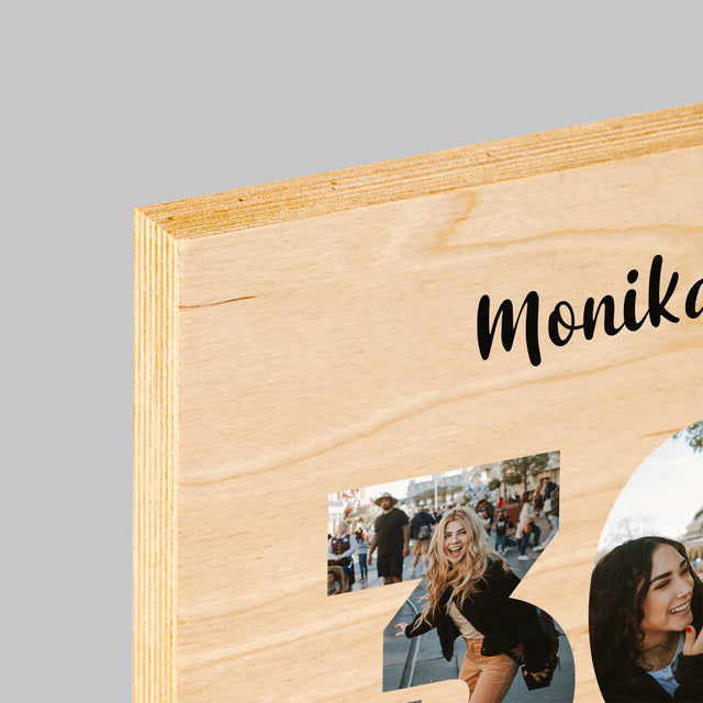 Slovo Z Fotografií: 30 Rokov Z Tvojich Fotografií - Tlač Na Drevo (Vertikálne)