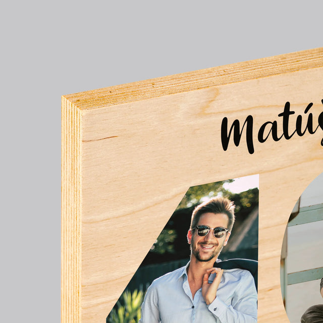 Slovo Z Fotografií: 40 Rokov Z Tvojich Fotografií - Tlač Na Drevo (Vertikálne)