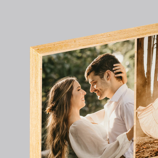 Fotokoláž: 4 Fotografie - Tlač Na Drevo (Vertikálne)