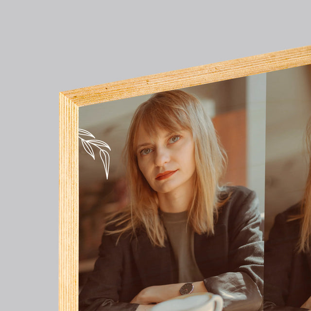 Fotokoláž: Prešlo 40 Rokov - Tlač Na Drevo (Vertikálne)