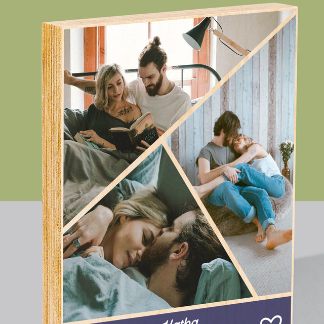 Fotokoláž: Ďakujem, Že Si - Tlač Na Drevo (Vertikálne)