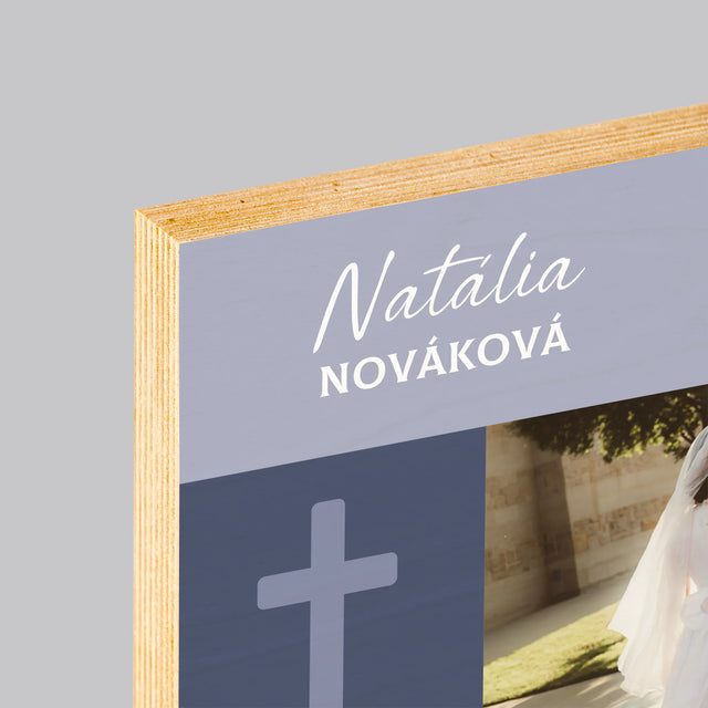 Fotografia A Podpis: Strážny Anjel 1. Sv Príjimanie - Tlač Na Drevo (Vertikálne)