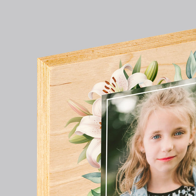 Fotografia A Podpis: Na Pamiatku 1. Sv Prijímania - Tlač Na Drevo (Vertikálne)