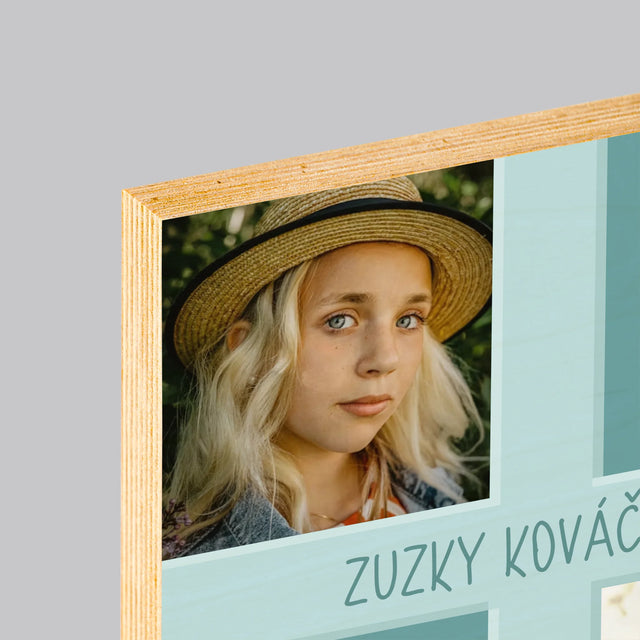 Fotokoláž: Prvé Sväté Prijímanie - Tlač Na Drevo (Vertikálne)