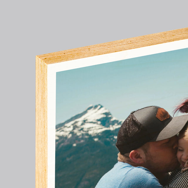 Fotografia A Podpis: Nenahraditeľný Otecko Priania - Tlač Na Drevo (Vertikálne)