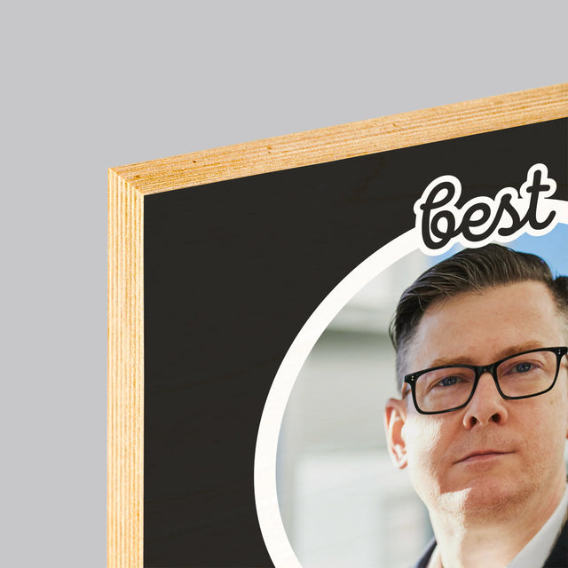 Fotografia A Podpis: Jedinečný Učiteľ - Tlač Na Drevo (Vertikálne)