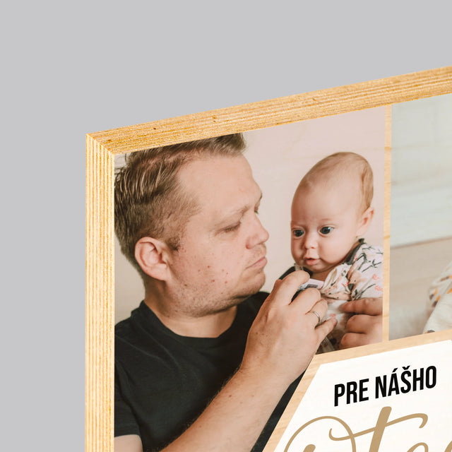Fotokoláž: Pre Nášho Otca - Tlač Na Drevo (Vertikálne)