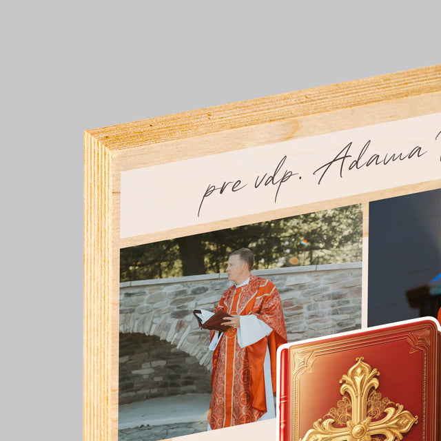 Fotokoláž: Božie Slovo - Tlač Na Drevo (Vertikálne)