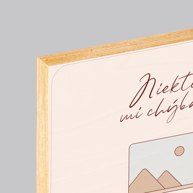 Meno A Podpis: Niekto Mi Chýba Svedok - Tlač Na Drevo (Vertikálne)