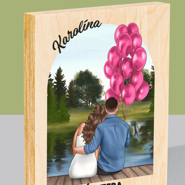 Tvorenie Postavy: Ona A On - Tlač Na Drevo (Vertikálne)