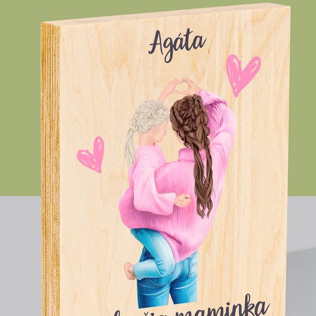 Tvorenie Postavy: Najlepšia Maminka Na Svete - Tlač Na Drevo (Vertikálne)