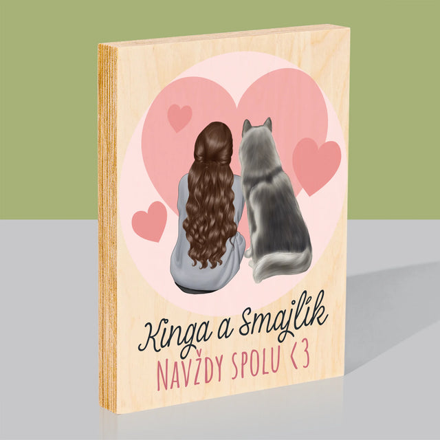 Tvorenie Postavy: Psí Kamarát - Tlač Na Drevo (Vertikálne)