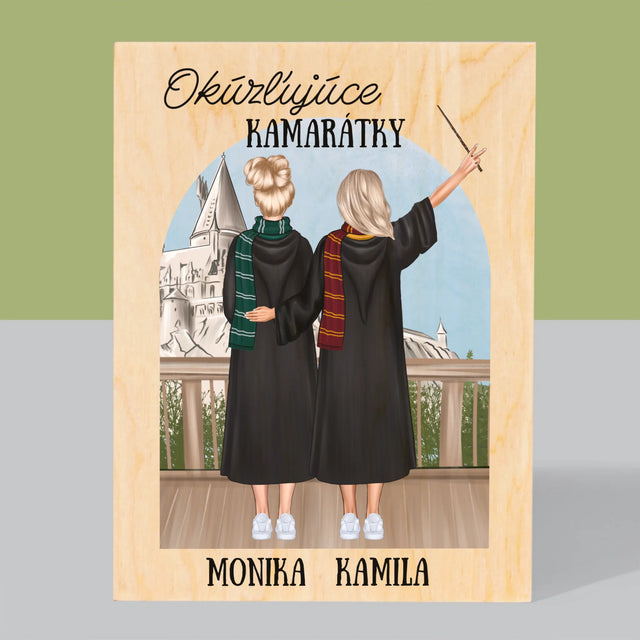 Tvorenie Postavy: Okúzľujúce Kamarátky - Tlač Na Drevo (Vertikálne)