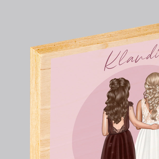 Tvorenie Postavy: Najlepšia Svedkyňa - Tlač Na Drevo (Vertikálne)